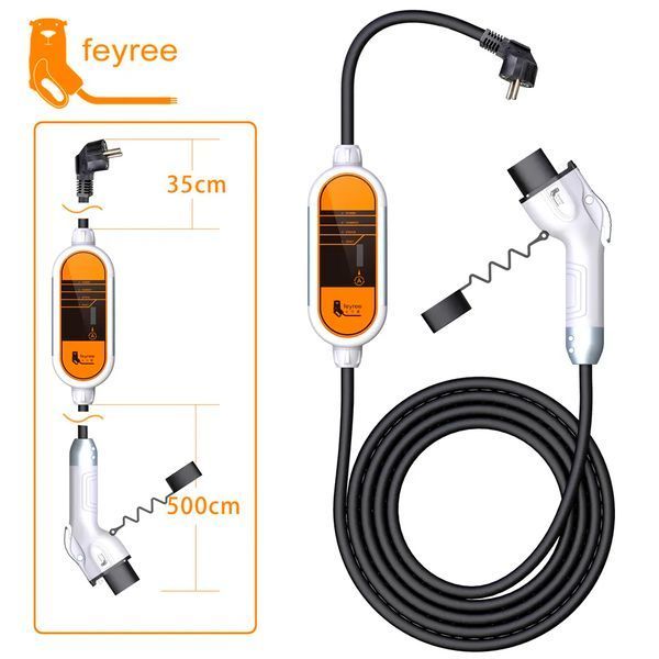 Зарядка для електромобіля Type 1 3.7 кВт 16А 1-фаза Leaping Fox FEYREE (FY3.5-16-1PH-TP1-L7-) FY3.5-16-1PH-TP1-L7- фото