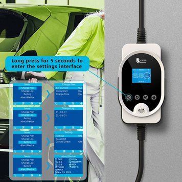 Зарядка для електромобіля Type 1 7.4 кВт 32A 1-фаза Wi-Fi Master FEYREE (FY7-32-1PH-TP1-M8) FY7-32-1PH-TP1-M8 фото